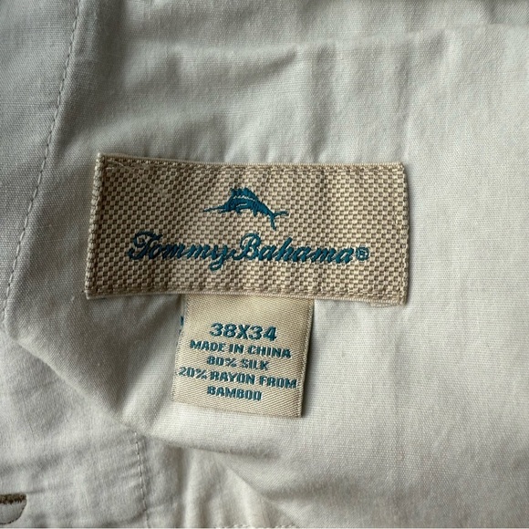 Tommy Bahama Tan Colour Silk Blend Trouser Dress Pants - Picture 10 of 14